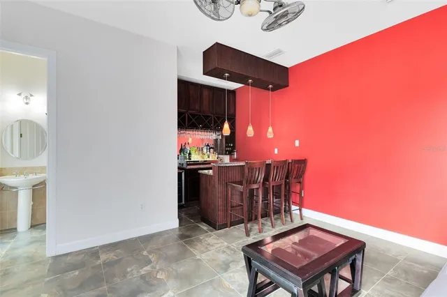 a workspace with furniture