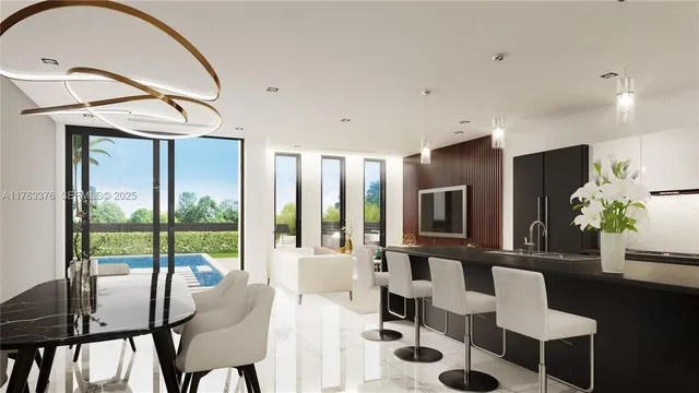 a bathroom with a bathtub shower sink and mirror