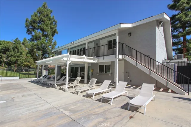 a view of a porch with a patio