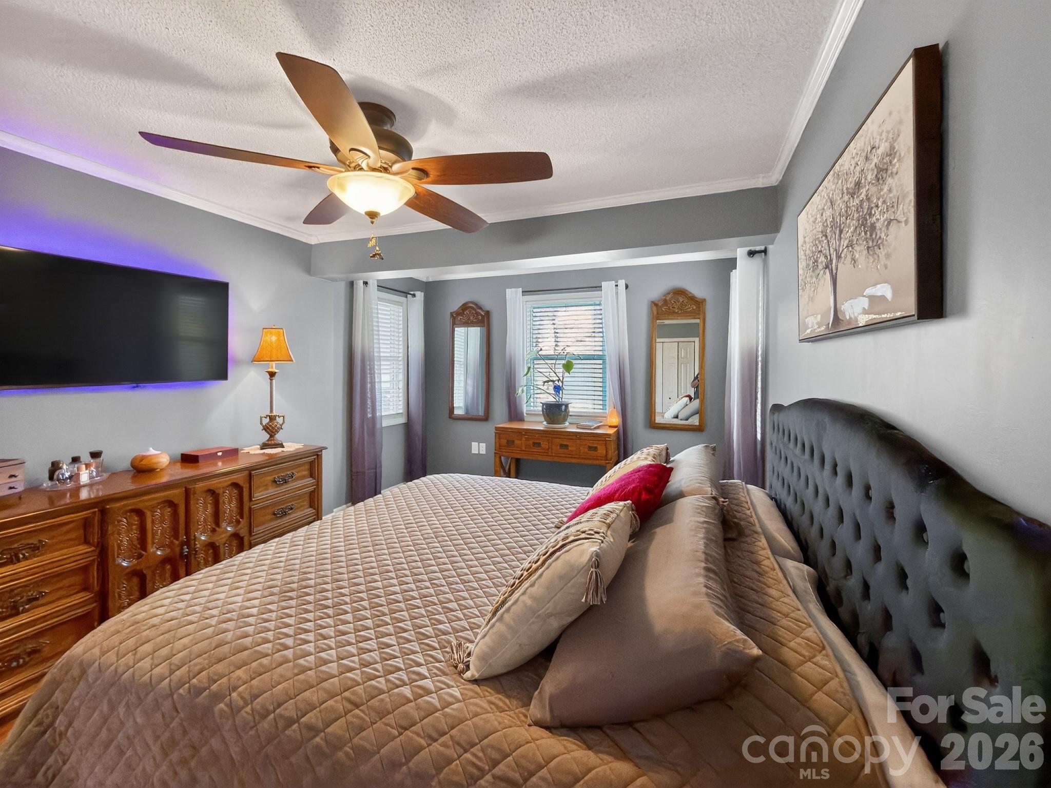 1137 Gilboa Church Road Rutherfordton, NC 28139 - Photo 11 of 21 a bedroom with a bed and a flat screen tv