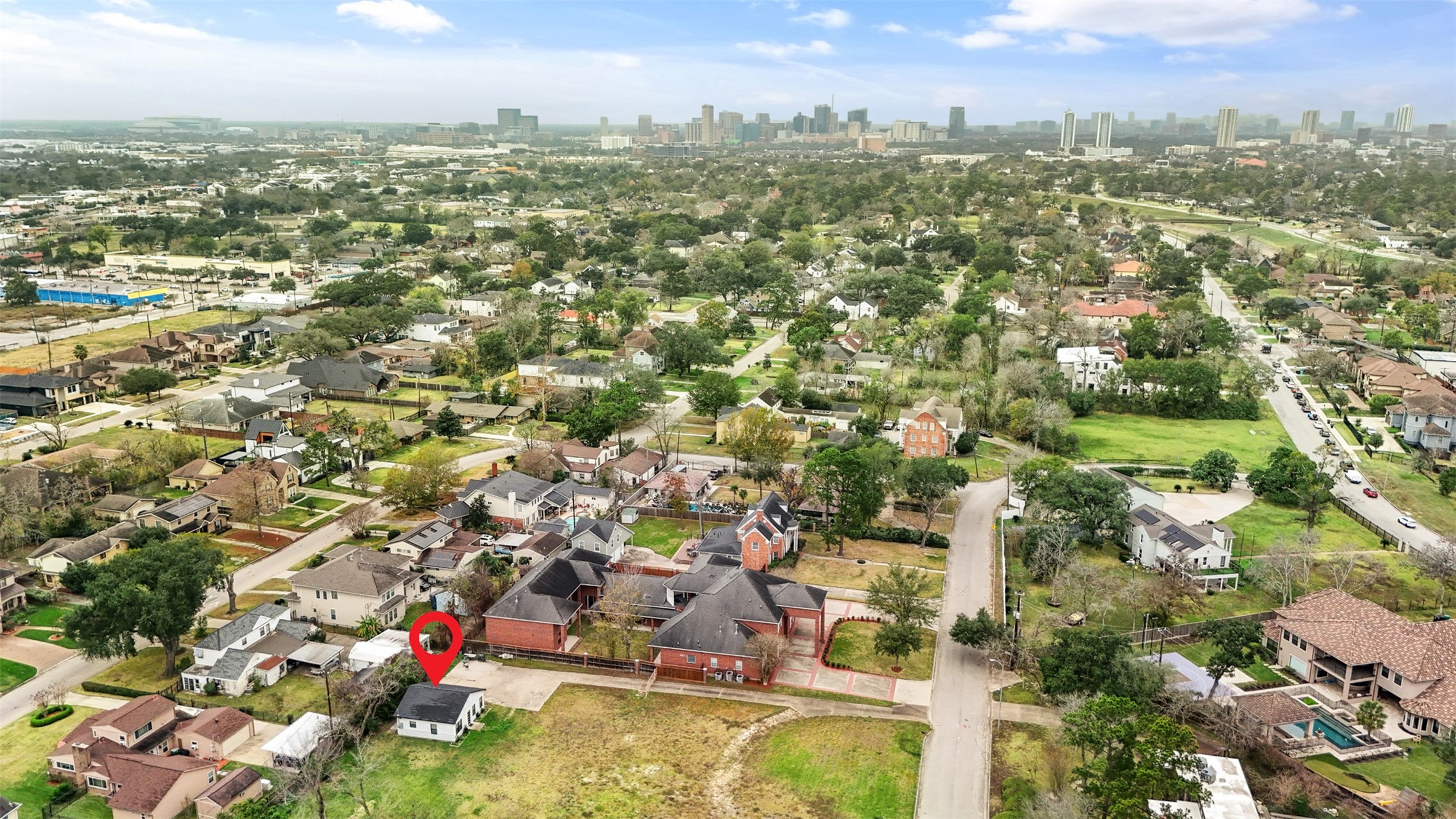 3922 Roseneath Drive Houston, TX 77021 - Photo 7 of 16 an aerial view of residential houses with outdoor space and trees