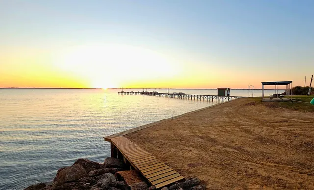a view of an ocean and beach