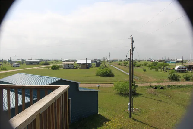 a view of a city from a balcony