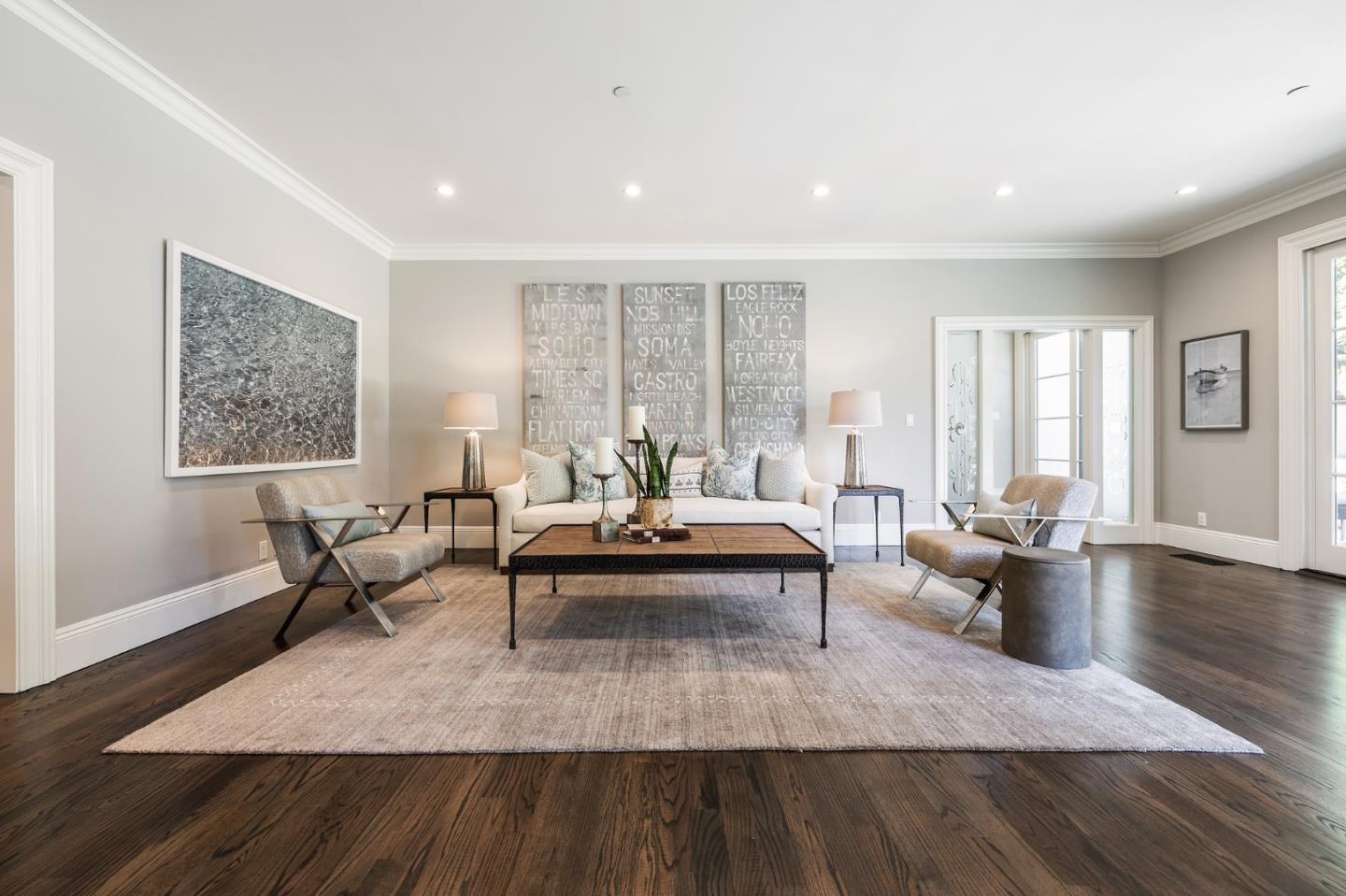 138 Stonepine Road Hillsborough, CA 94010 - Photo 22 of 119 a living room with furniture and wooden floor