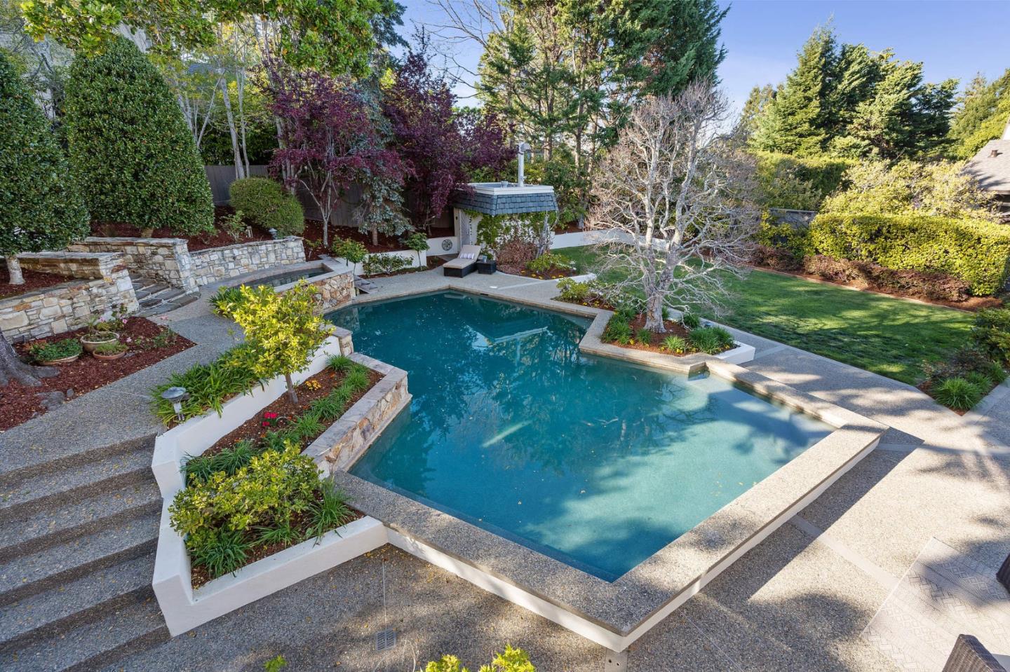 138 Stonepine Road Hillsborough, CA 94010 - Photo 50 of 119 a view of a backyard with sitting area