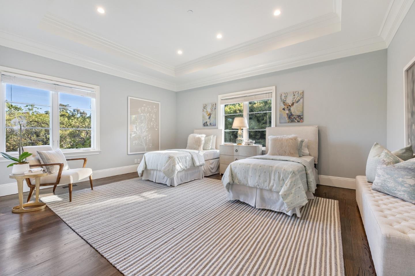 138 Stonepine Road Hillsborough, CA 94010 - Photo 60 of 119 a bedroom with two beds and large window