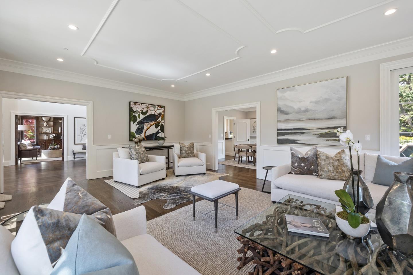 138 Stonepine Road Hillsborough, CA 94010 - Photo 9 of 119 a living room with furniture and wooden floor