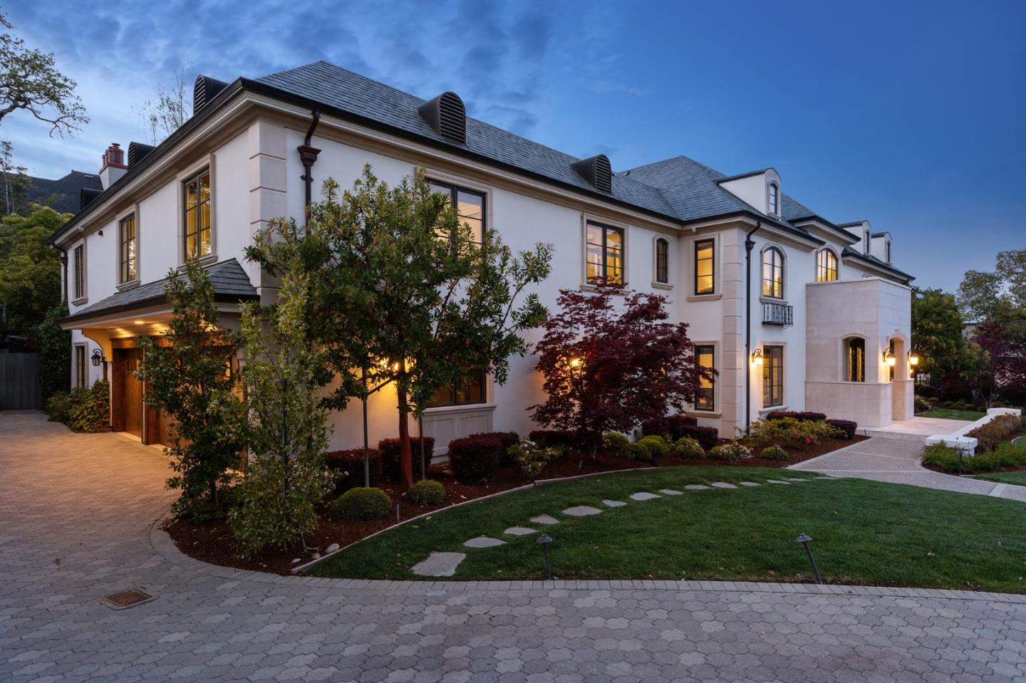 138 Stonepine Road Hillsborough, CA 94010 - Photo 98 of 119 a front view of a house with a garden and trees