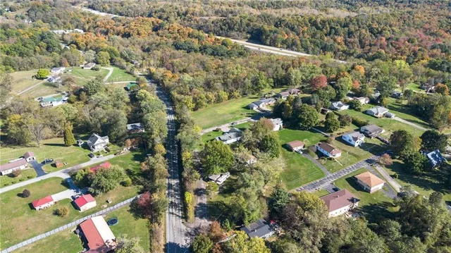 an aerial view of multiple house