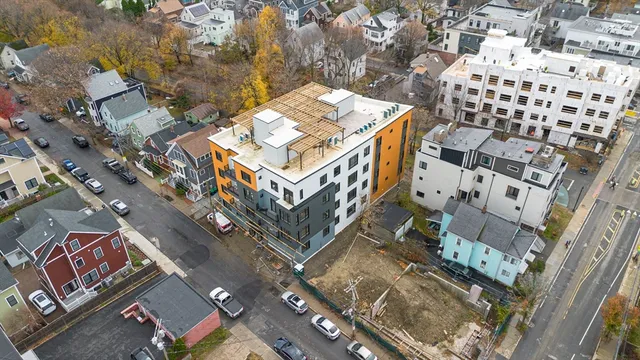 a view of a city with tall buildings