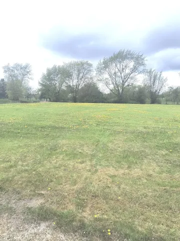 a view of yard and ocean