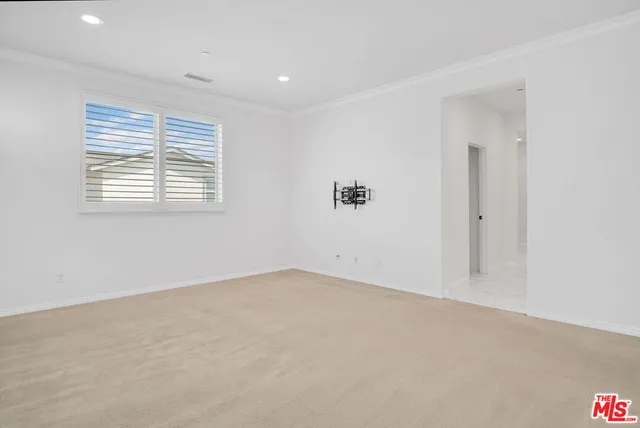 an empty room with a window