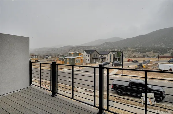 a view of city from balcony