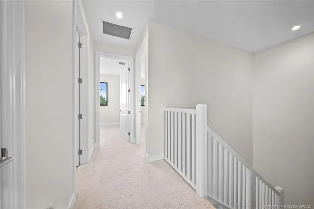 a view of a hallway with a elevator