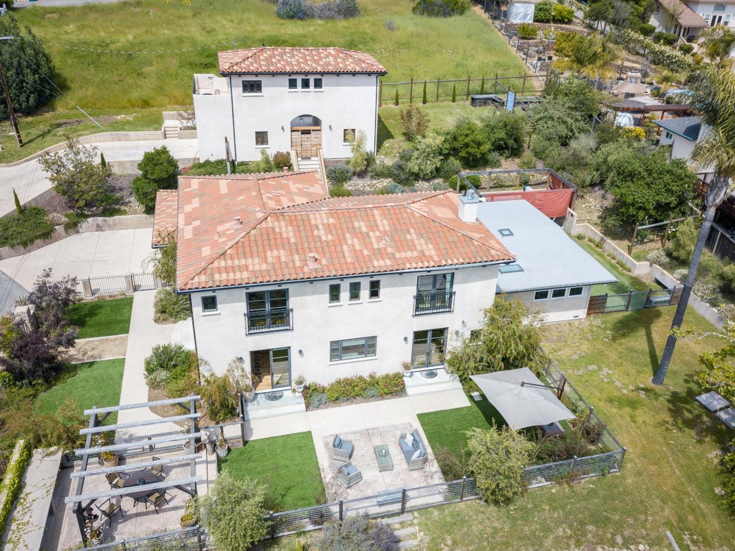 3430 Merrill Road Aptos, CA 95003 - Photo 3 of 49 an aerial view of a house with yard patio and swimming pool