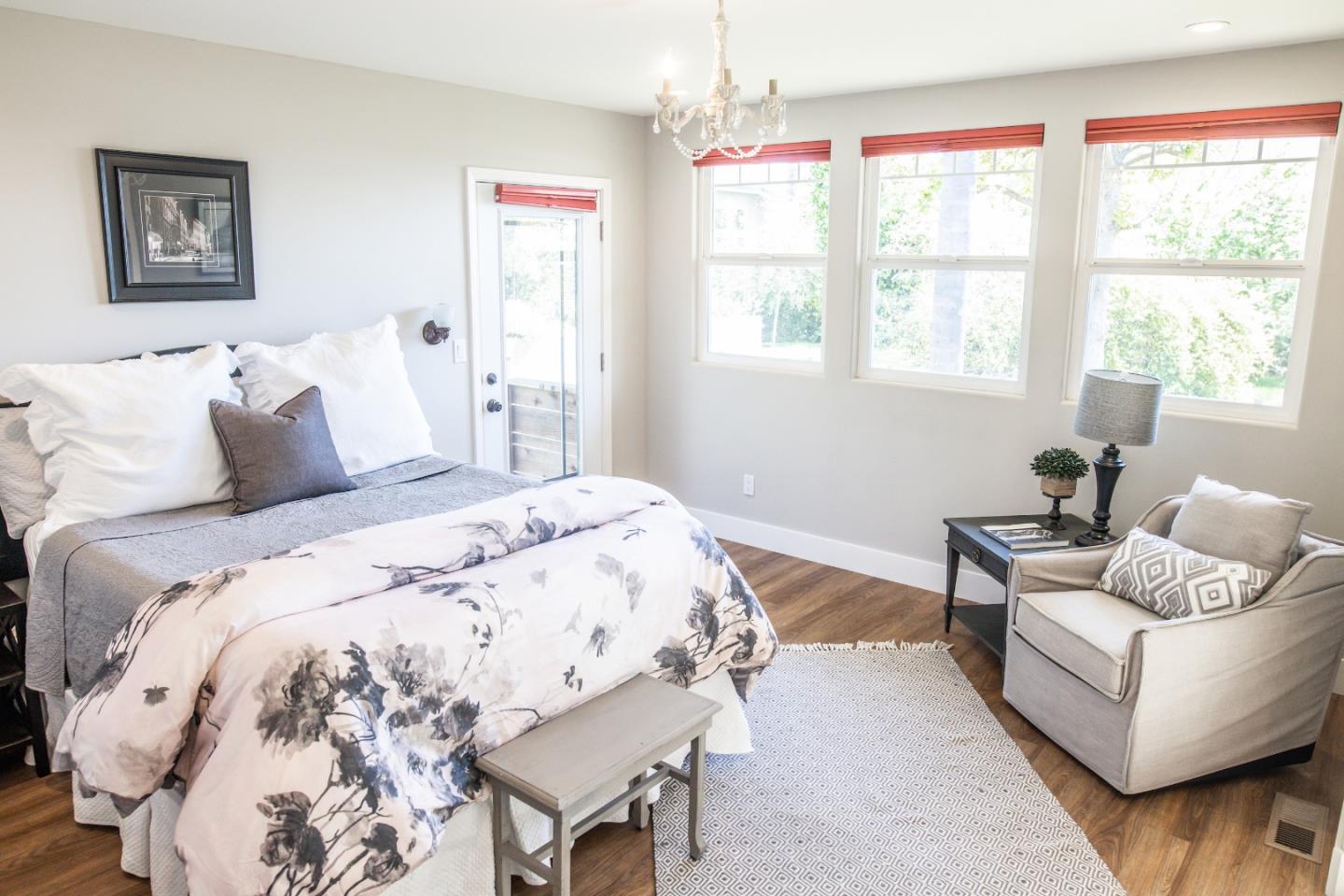 3430 Merrill Road Aptos, CA 95003 - Photo 37 of 49 a bedroom with a bed and a couch