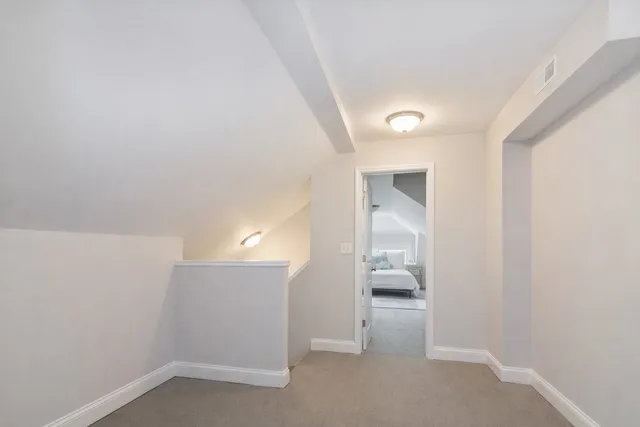 a view of hallway with livingroom