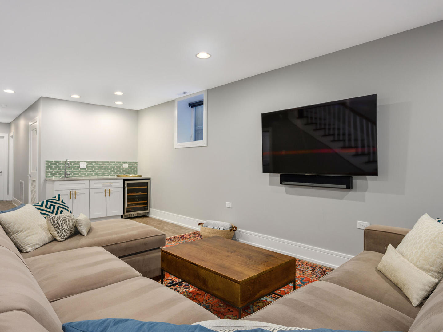2919 North Dawson Avenue Chicago, IL 60618 - Photo 25 of 38 a living room with furniture and a flat screen tv