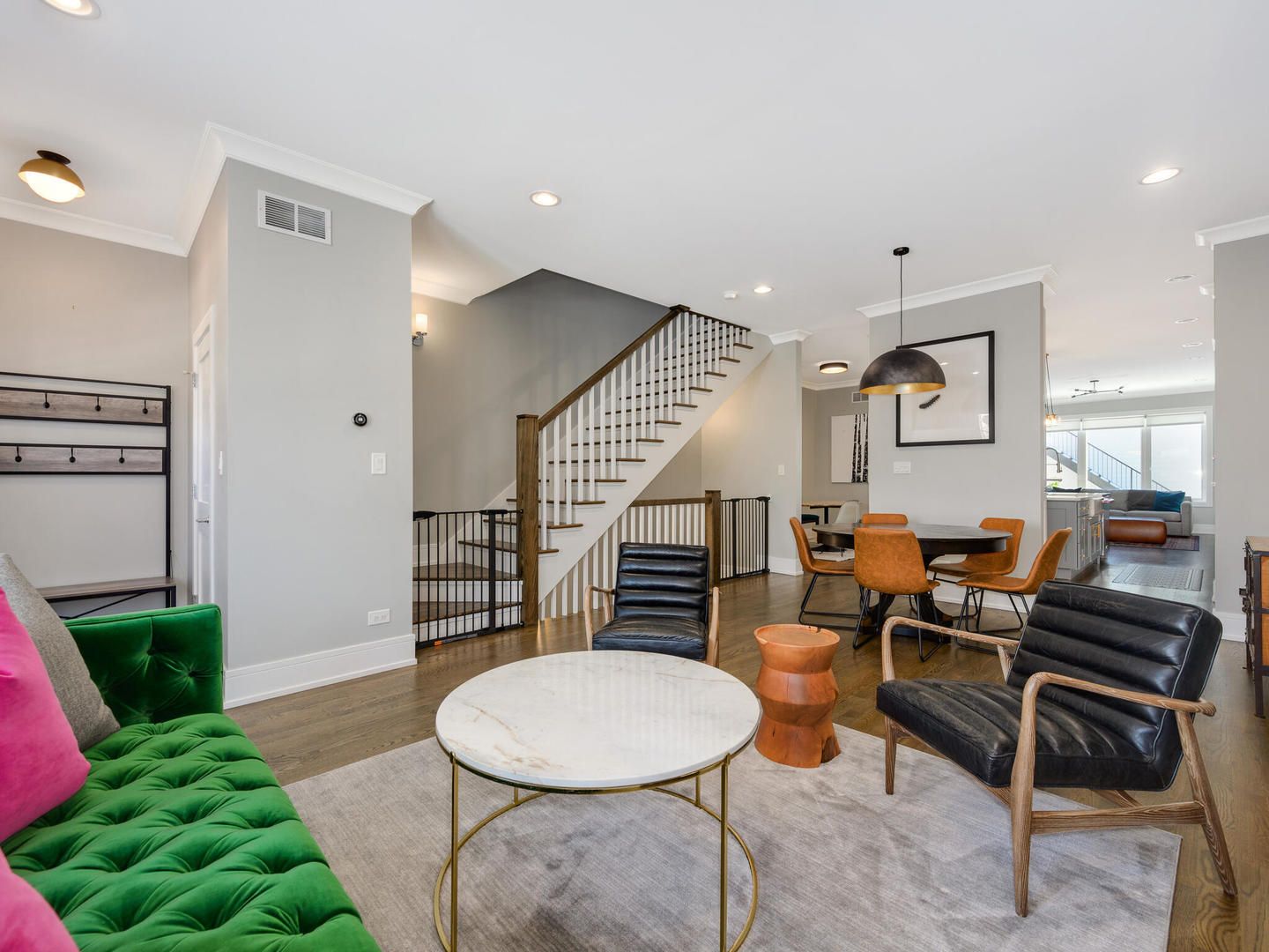 2919 North Dawson Avenue Chicago, IL 60618 - Photo 5 of 38 a living room with furniture and a wooden floor