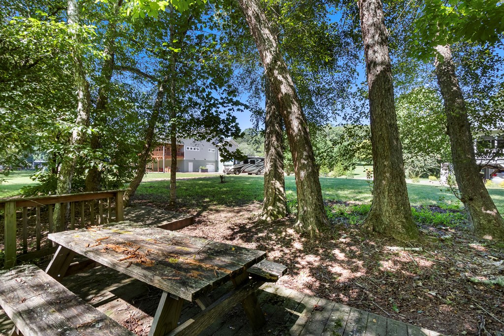 615 Little Ranger Road Murphy, NC 28906 - Photo 86 of 97 a view of a backyard with plants and outdoor seating