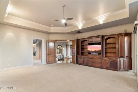 a view of a bathroom with a tub and sink