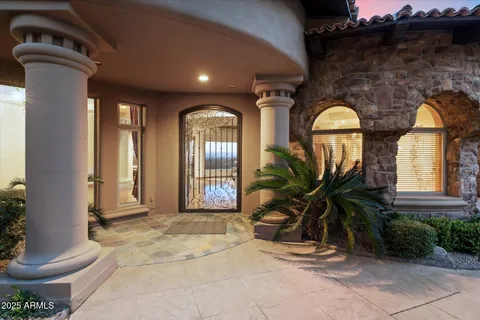 a front view of a house