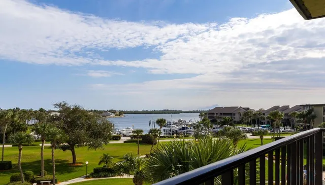 a view of a city from a balcony