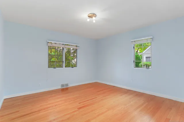 an empty room with a window