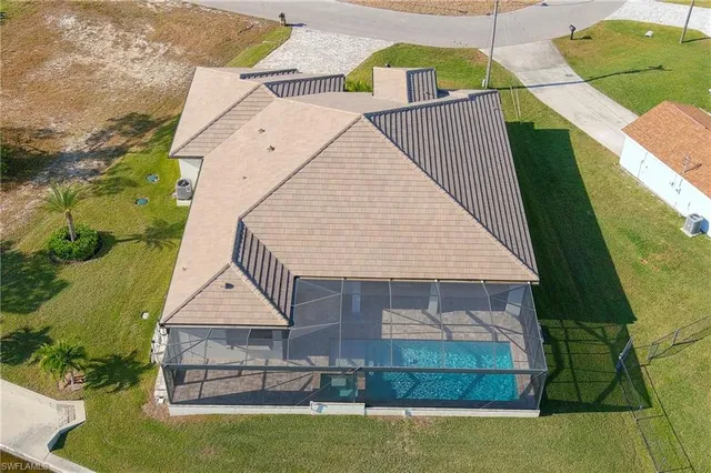 a aerial view of a house