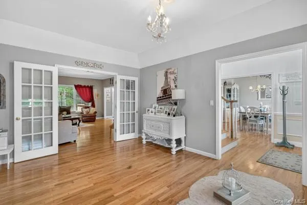 a living room with furniture and window