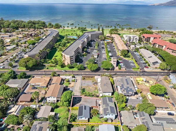 an aerial view of multiple house