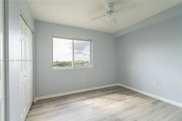 an empty room with a window