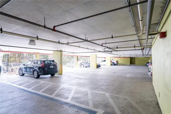 a car parked in garage