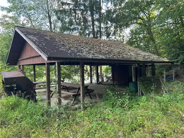 a view of backyard with green space