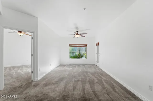 an empty room with a window