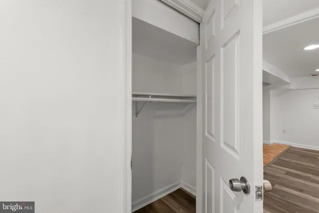 a view of a walk in closet