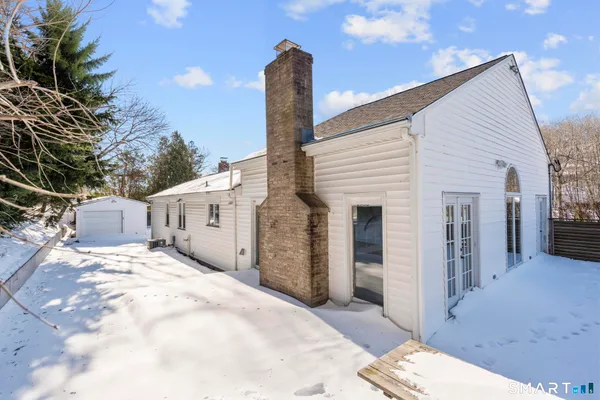 a backyard of a house