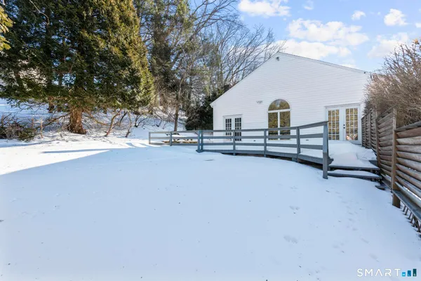 a view of backyard with trees