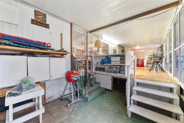 a room with musical instruments