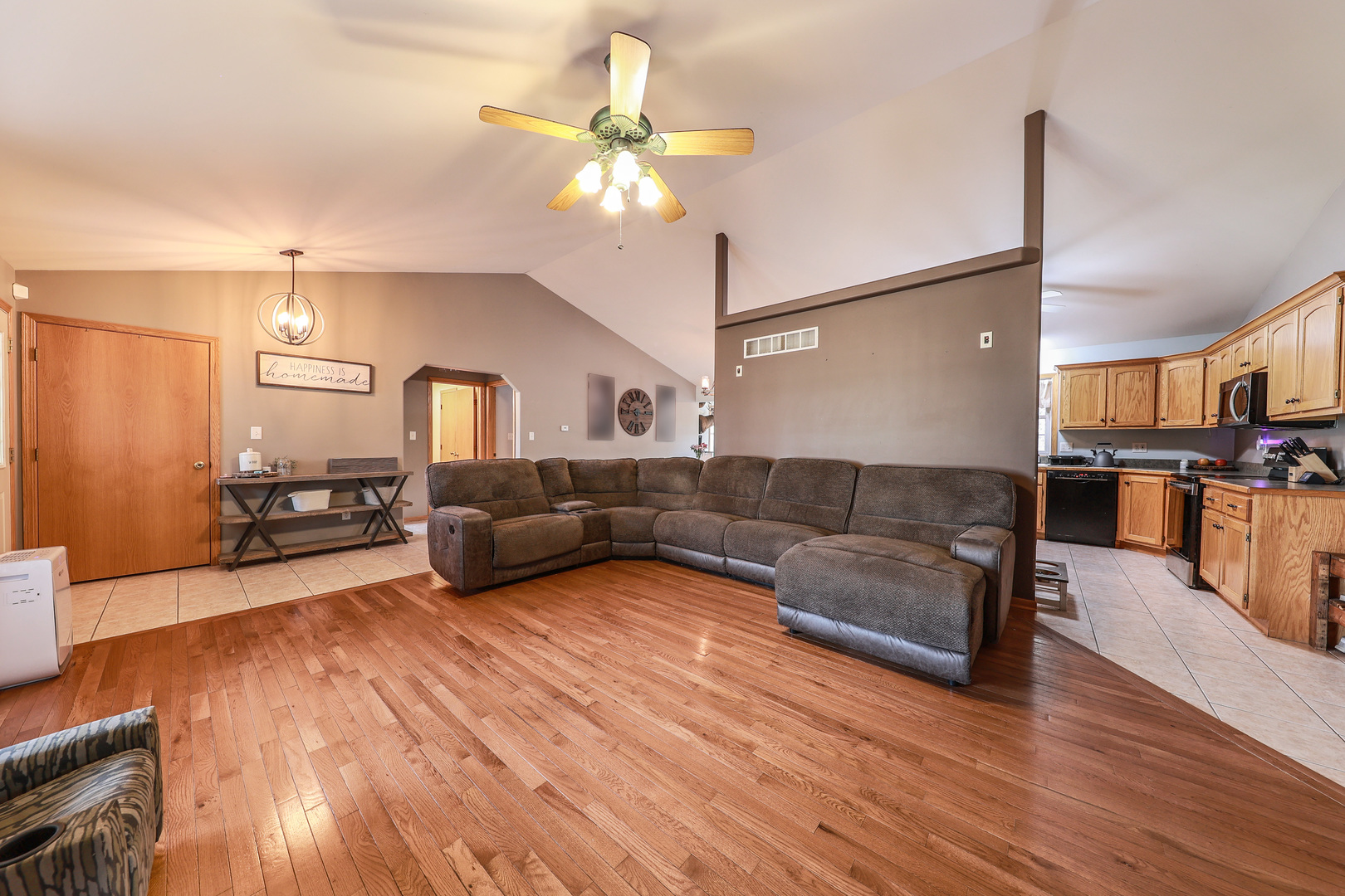 1115 Crystal Lane Diamond, IL 60416 - Photo 3 of 17 a living room with furniture and kitchen view