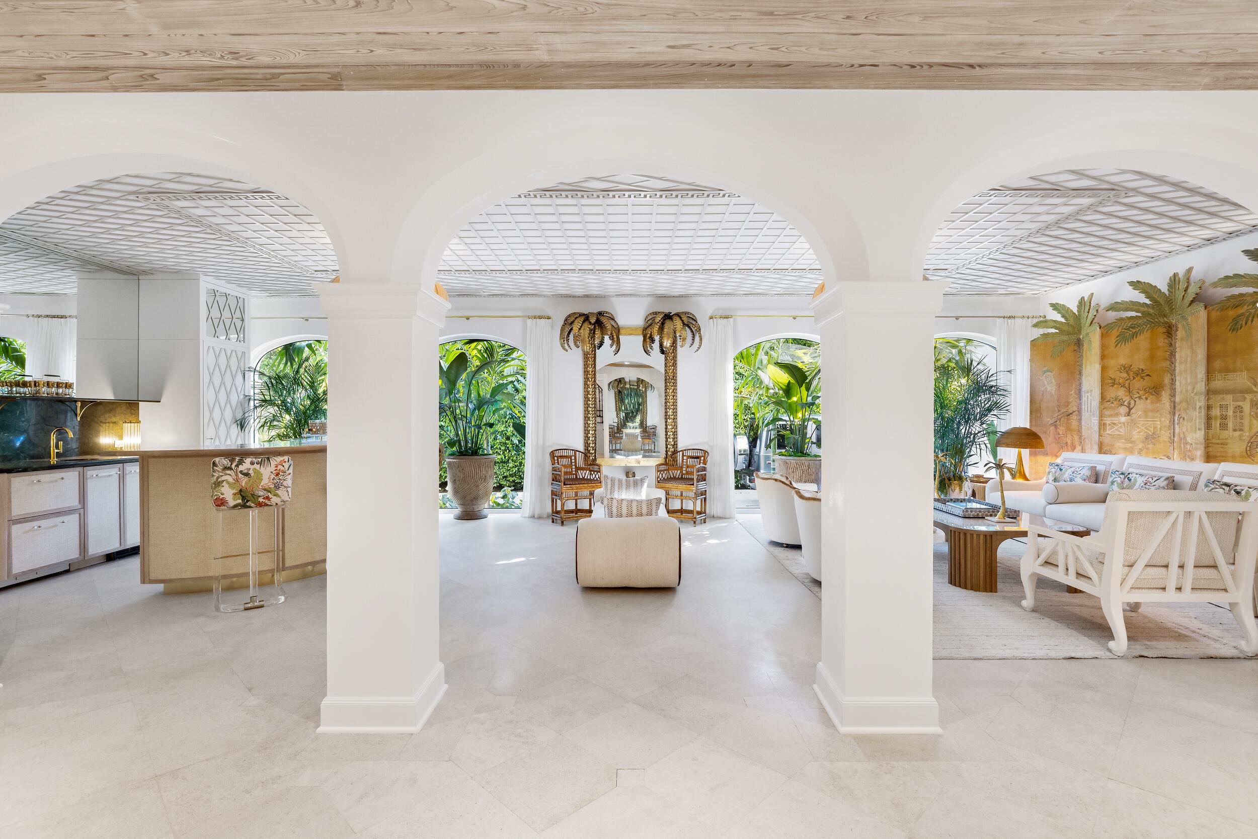 130 Cocoanut Row Palm Beach, FL 33480 - Photo 15 of 66 a living room with fireplace furniture and a chandelier