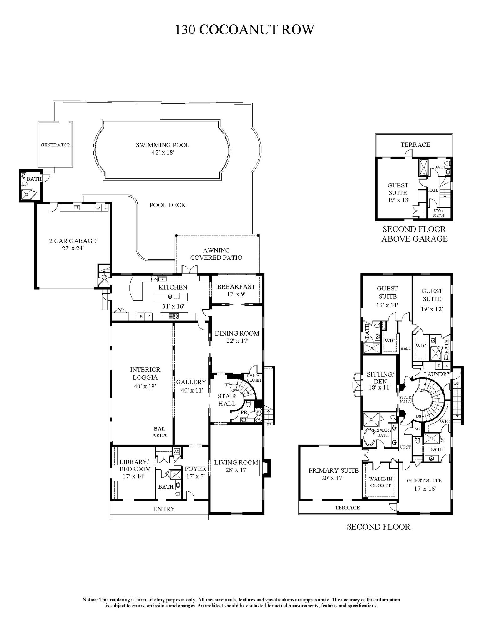 130 Cocoanut Row Palm Beach, FL 33480 - Photo 66 of 66 Floor Plan
