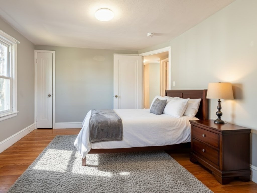 19 Roosevelt Avenue Springfield, MA 01118 - Photo 13 of 27 a bedroom with a bed and wooden floor