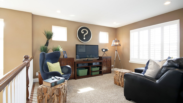2098 Stapleton Road New Lenox, IL 60451 - Photo 7 of 14 a living room with furniture a window and a flat screen tv
