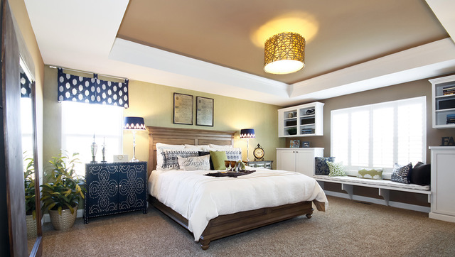2098 Stapleton Road New Lenox, IL 60451 - Photo 8 of 14 a bedroom with a bed and a chandelier