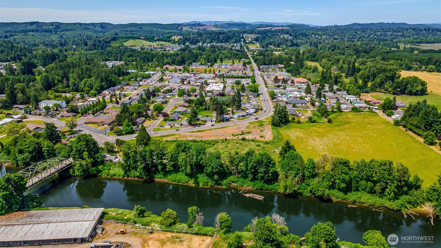 1601 Cooks Hill Road Centralia, WA 98531 - Photo 18 of 26 an aerial view of residential houses with outdoor space and river