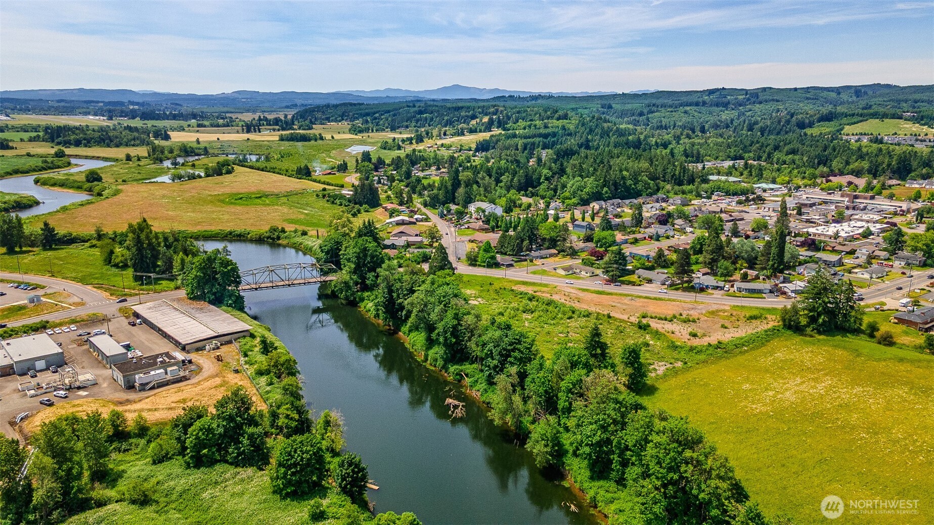 1601 Cooks Hill Road Centralia, WA 98531 - Photo 20 of 26 a view of a city with mountains in the background