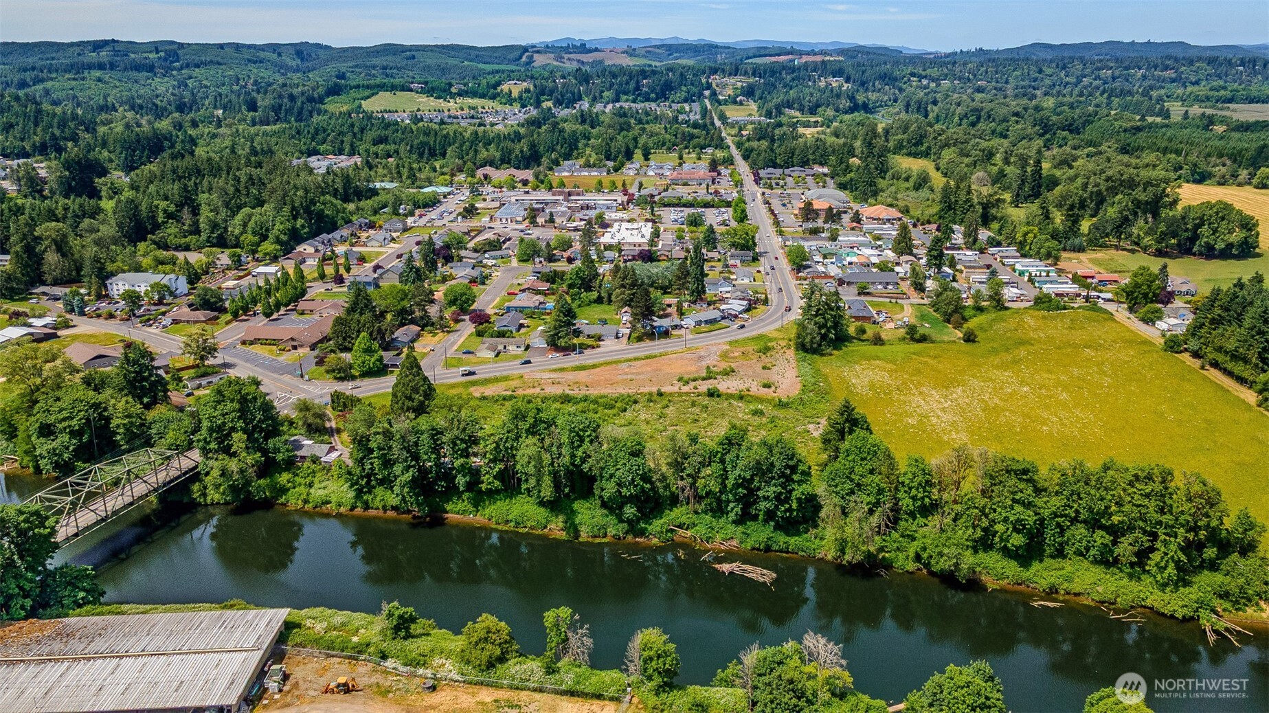 1601 Cooks Hill Road Centralia, WA 98531 - Photo 3 of 26 an aerial view of residential houses with outdoor space and lake view