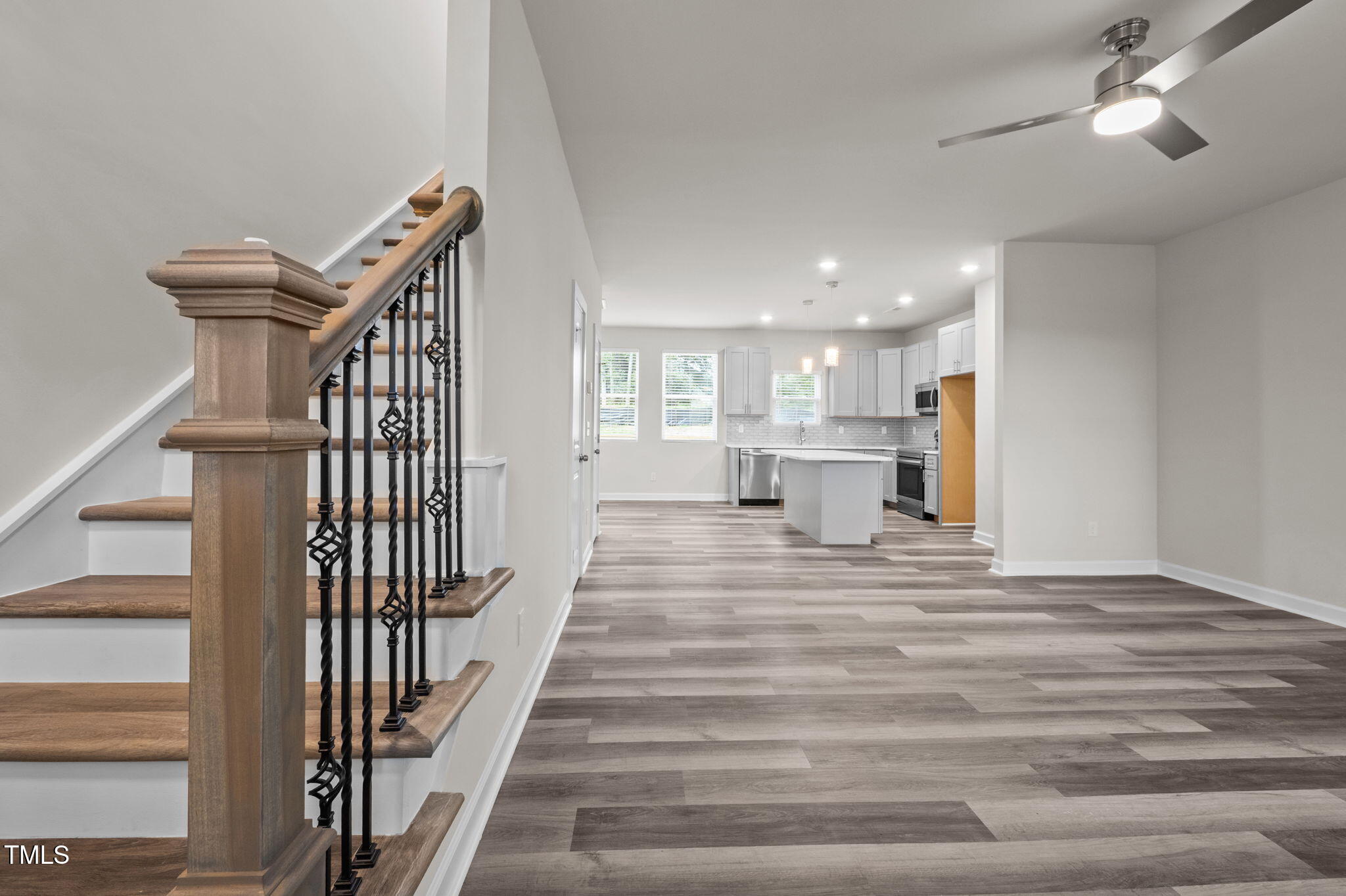 525 North Hoover Road Durham, NC 27703 - Photo 40 of 45 a view of entryway and hall with wooden floor