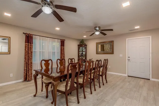 a room with a dresser and a mirror